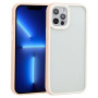 Transparent Protective Case with Contrasting Color Frame for iPhone - Light Pink
