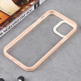 Coque de Protection Transparent avec Cadre de Couleur Contrastée pour iPhone - Rose Clair