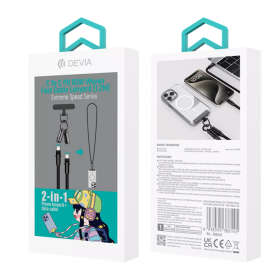 Câble Collier 2-en-1 USB Type-C Devia Extreme Speed Series 60W 1.2M Noir - Performance & Style