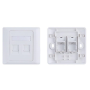 Double RJ45 socket cover