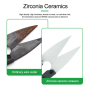 Insulated ceramic U-shaped scissors