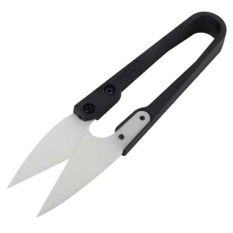 Insulated ceramic U-shaped scissors
