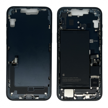 iPhone 14 Plus Black Chassis Charge Connector without Back Glass with Battery (Original Dismantled) - eSIM US - Grade B