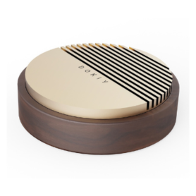 Car Perfume Metallic Grey Set - Refill & Walnut Wood Essential Oil for Fresh Scents