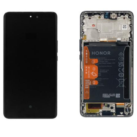 Screen Replacement for Huawei Honor Magic 6 Lite Black with Frame & Battery - Service Pack