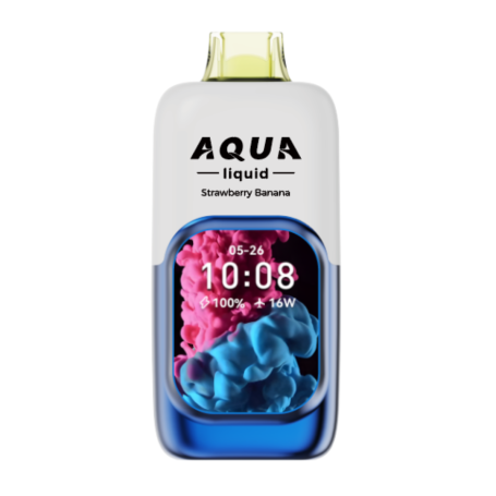 Type-C Rechargeable Smartphone Vaporizer - Aqua Liquid - 20000 puffs 20mg/ml Nicotine - Strawberry Banana