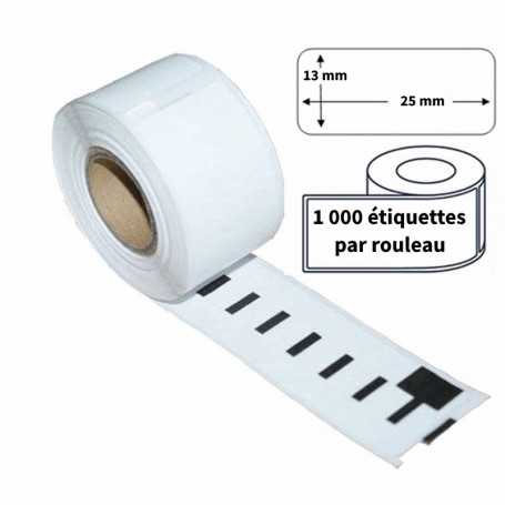 Étiquettes Dymo 11353 Compatibles Modèle Avant 2020 - 25 X 13MM 1000 Étiquettes