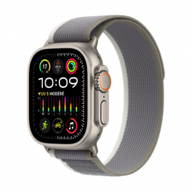 Apple Watch Ultra 2 GPS Cellular 49mm with Green/Titanium Grey Nylon Strap of size S/M MRF33RB/A - New Apple Watch Ultra 2 GPS Cellular 49mm Green Titanium Grey Nylon Strap S/M MRF33RB/A - New Arrival