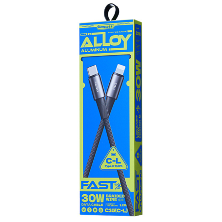 Câble Type-C / Lightning 30W Velocity en Alliage d'Aluminium Tressé REMAX C15 - 1.2M