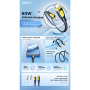Câble USB-C / USB-C Charge Rapide 60W REMAX Série Ruinay RC-C111 - 1M - Noir