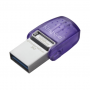 Kingston DataTraveler microDuo 3C 256GB USB-C/USB-A Purple - Fast & Compact Storage