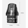 Vape Refillable Cartridge - Pava Horiz Pod - 3pcs - 2ml/pcs