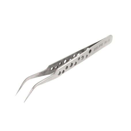 Curved Tweezers with Holes - RELIFE SK-15