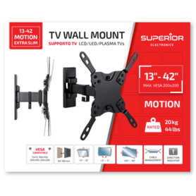 Support TV Mural Fixe 13" à 42" Superior Electronics | Etech-Parts