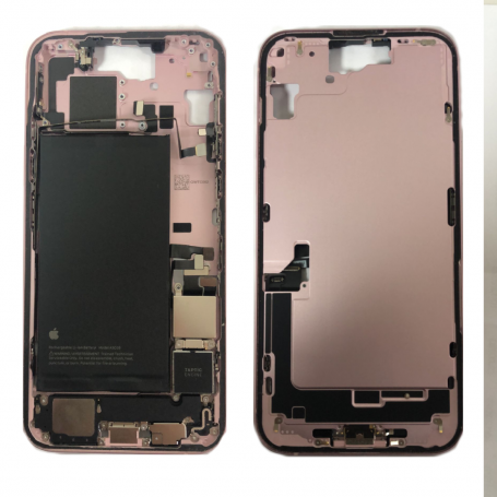 Back Cover Housing iPhone 15 Plus without Back Glass Pink Battery (Original Dismantled) Grade B