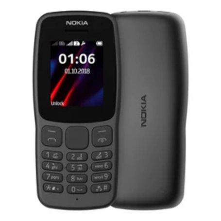 Nokia 106 TA-1114 Feature Phone 1.8" Black New Affordable & Reliable Communication Option