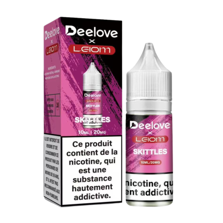 Huile Remplaçante E-Liquide 10ml - Deelove x Leiom - 2% Nicotine - Skittles