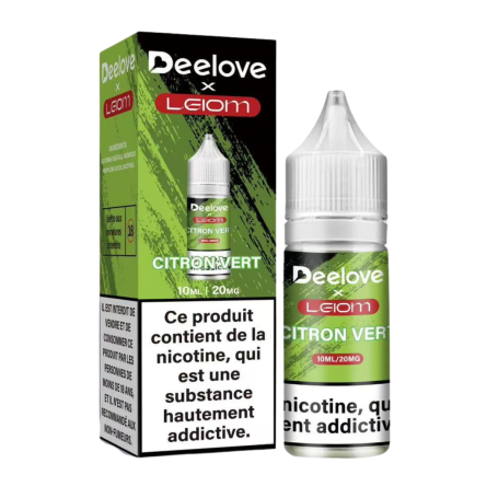 Huile Remplaçante E-Liquide 10ml - Deelove x Leiom - 2% Nicotine - Citron Vert