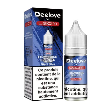 Huile Remplaçante E-Liquide 10ml - Deelove x Leiom - 2% Nicotine - Framboise Bleuets