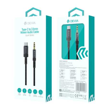 Devia Ipure Series Audio Cable - Type C to 3.5mm - Black