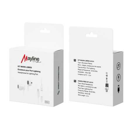 Headphones Kit Hands Free Lightning Direct Connection (Mayline)