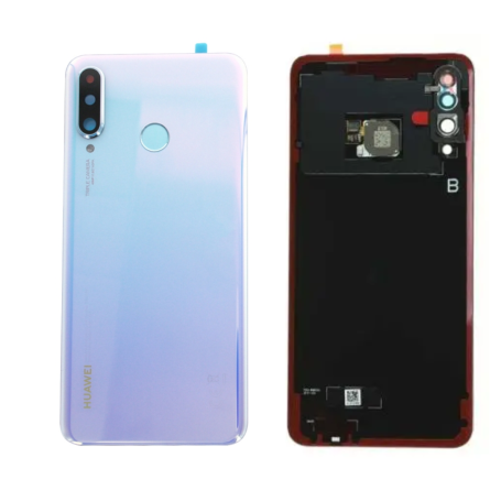 Vitre Arrière Huawei P30 Lite sans Contour Lentille Nacré (Original Démonté) - Grade A