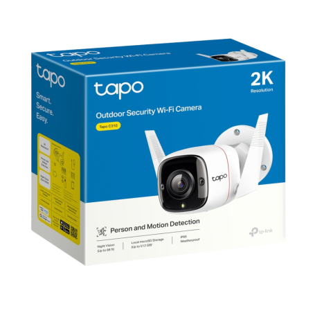 Caméra IP, Caméra Sécurité - Caméra de surveillance Wi-Fi 2K TP-Link Tapo C310 - Blanc, prix de gros.