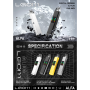 ALFA Kit X-TREME 1200mAh Vape - LEIOM - Rechargeable Type-C contains a 0.8 cartridge and a cord - 2ml - Silver
