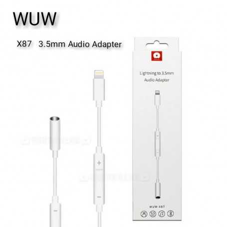 Adaptateur Lightning vers Jack 3.5mm Audio avec Bluetooth (WUW-X87)