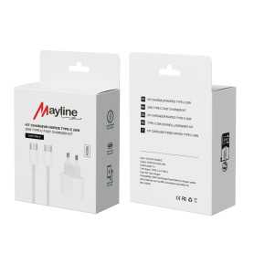 Kit Chargeur Rapide 20W Type-C vers Type-C Mayline | Etech-Parts