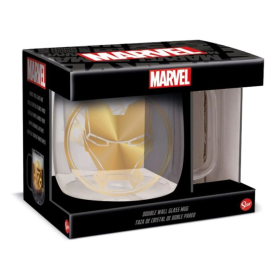 Mug en Verre à Double Paroi Marvel Iron Man 290ML - Stor | Design Unique et Isolant